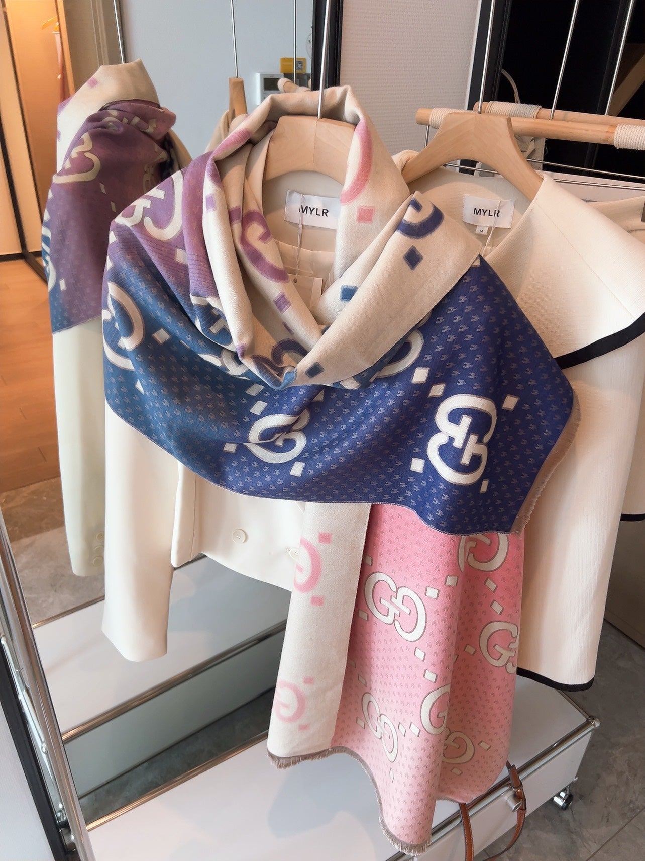 Individual Gradient Cashmere Scarf Shawl mysite