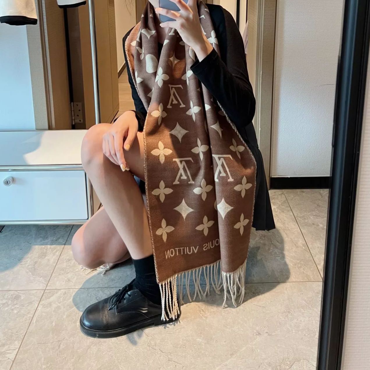Wild At Heart Series Monogram Fringe Scarf Shawl mysite