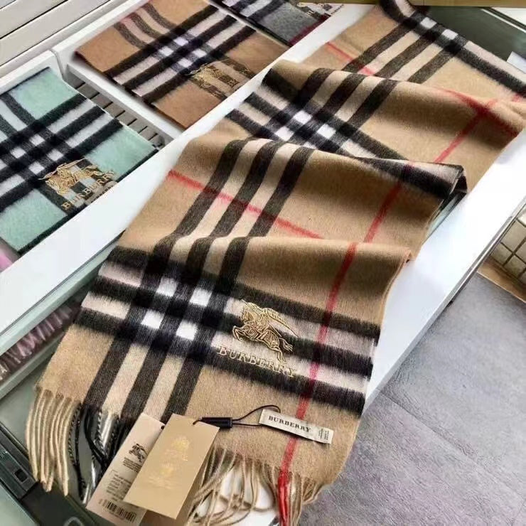 Classic Check Fringed Cashmere Scarf mysite