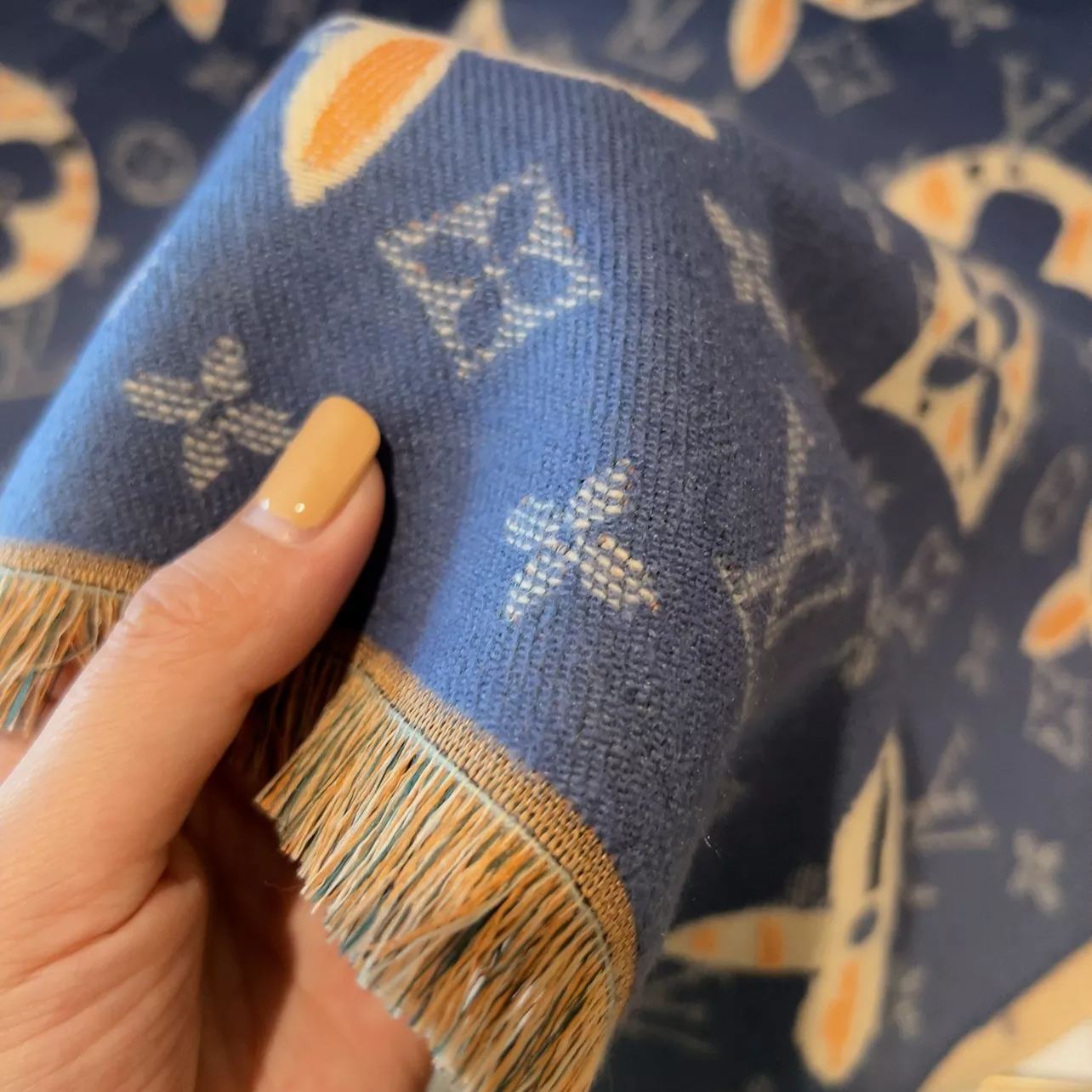 Two-Tone Monogram Jacquard Cashmere Scarf mysite