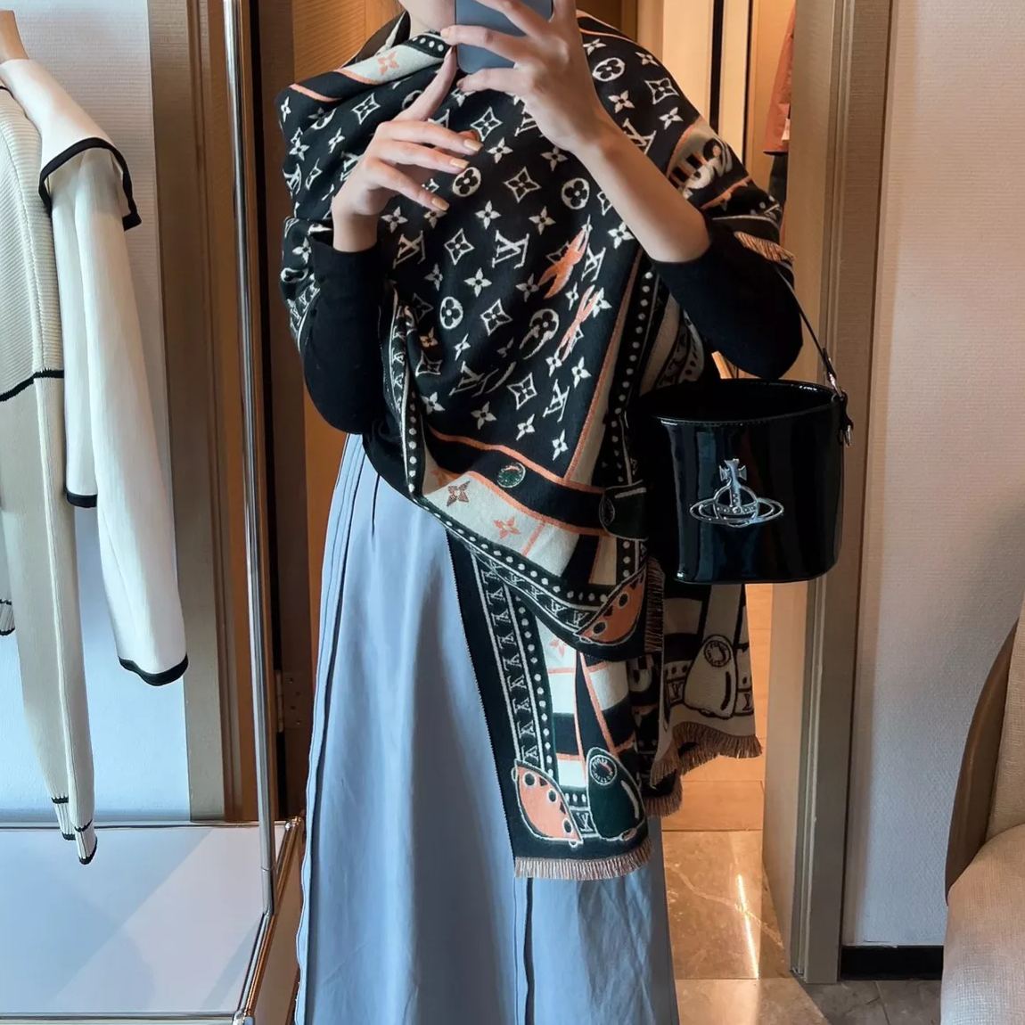 On-trend Full Monogram Cashmere Scarf Shawl mysite