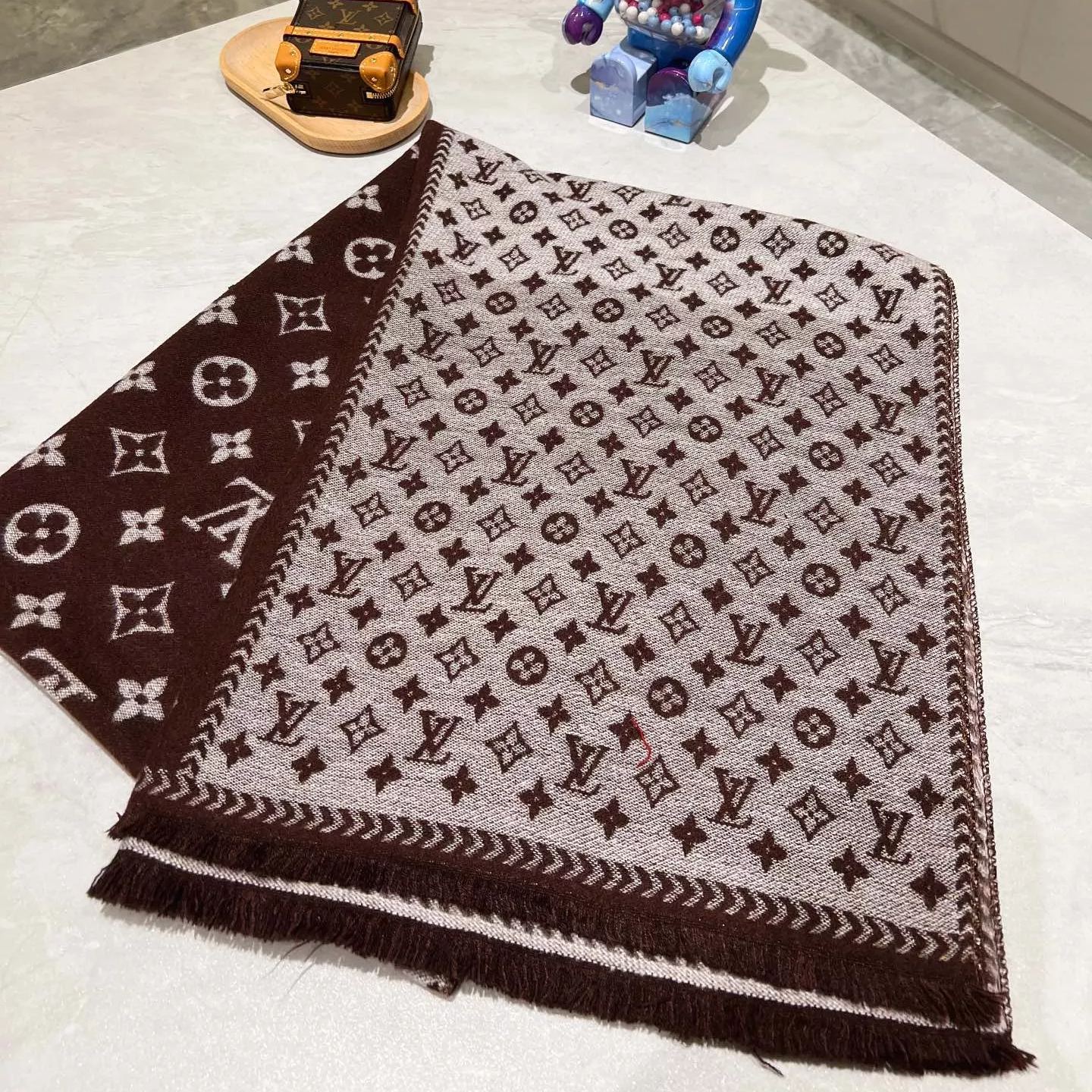 Color Block Letter Border Jacquard Scarf mysite