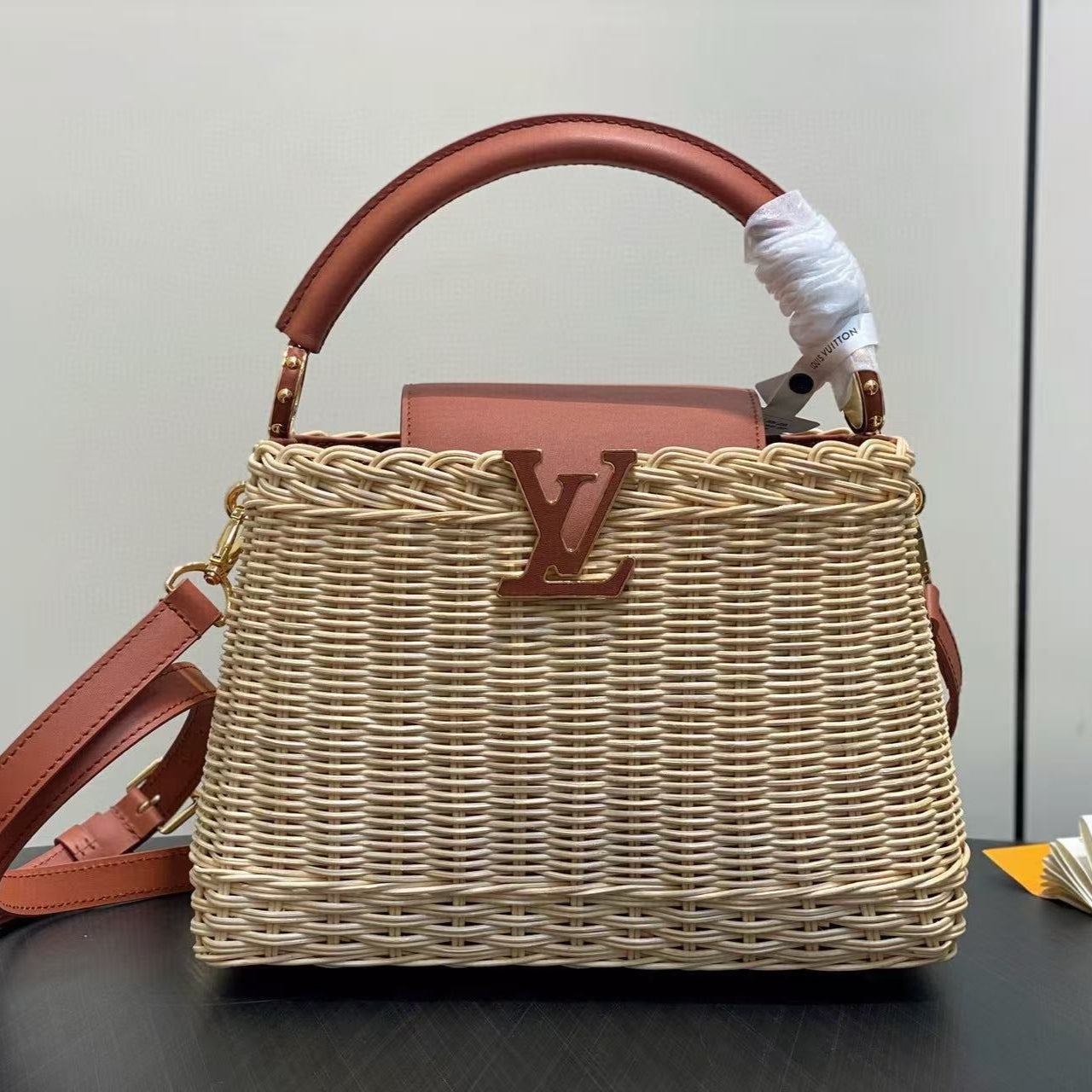 LV Capucines BB Top Handle Tan Cowhide & Rattan HW mysite