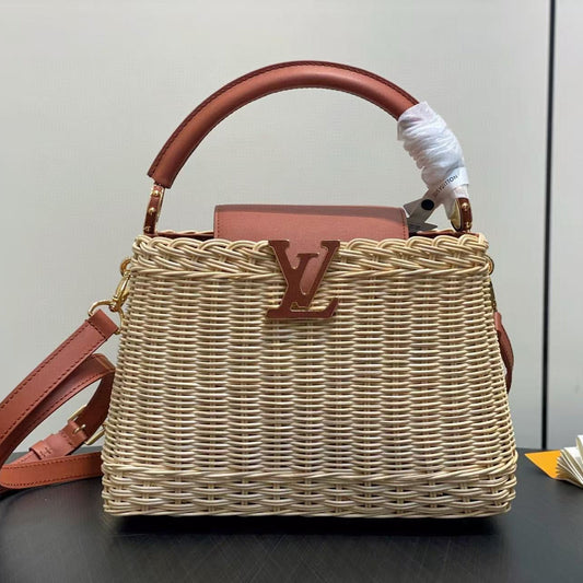 LV Capucines BB Top Handle Tan Cowhide & Rattan HW mysite