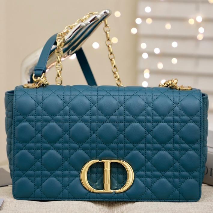 LARGE CARO BAG 28 DEEP OCEAN BLUE SUPPLE CANNAGE CALFSKIN mysite