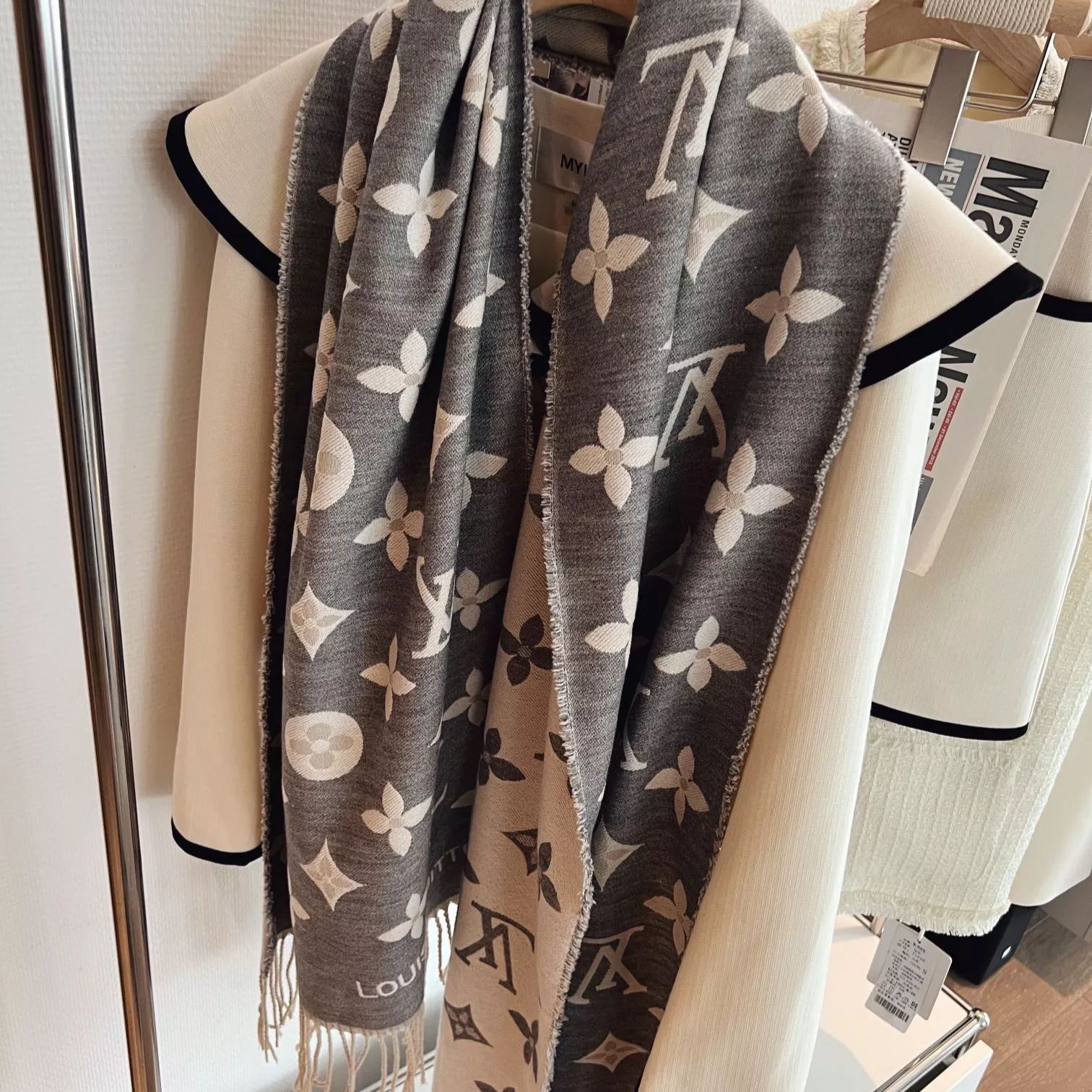 Wild At Heart Series Monogram Fringe Scarf Shawl mysite