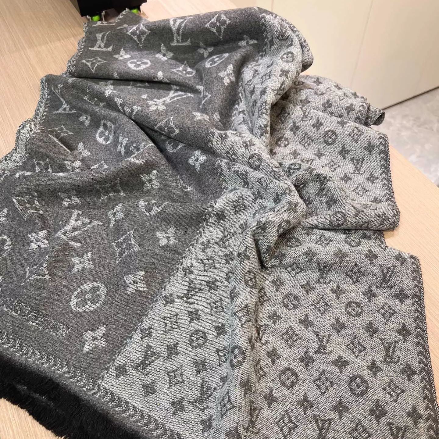 Color Block Letter Border Jacquard Scarf mysite