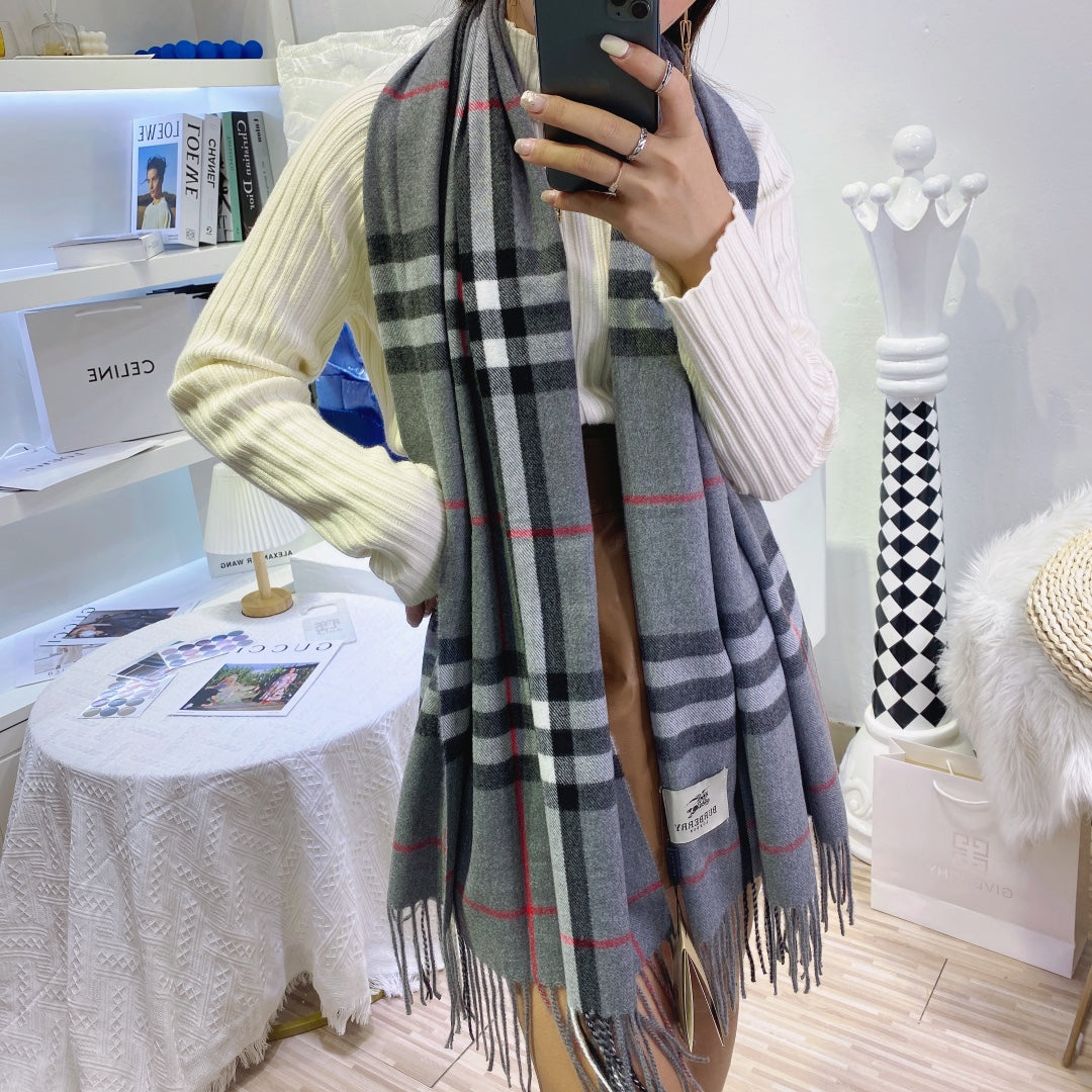 Classic Plaid Tassel Unisex Scarf mysite