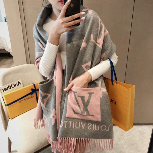 Double-sided Jacquard Pocket Scarf mysite