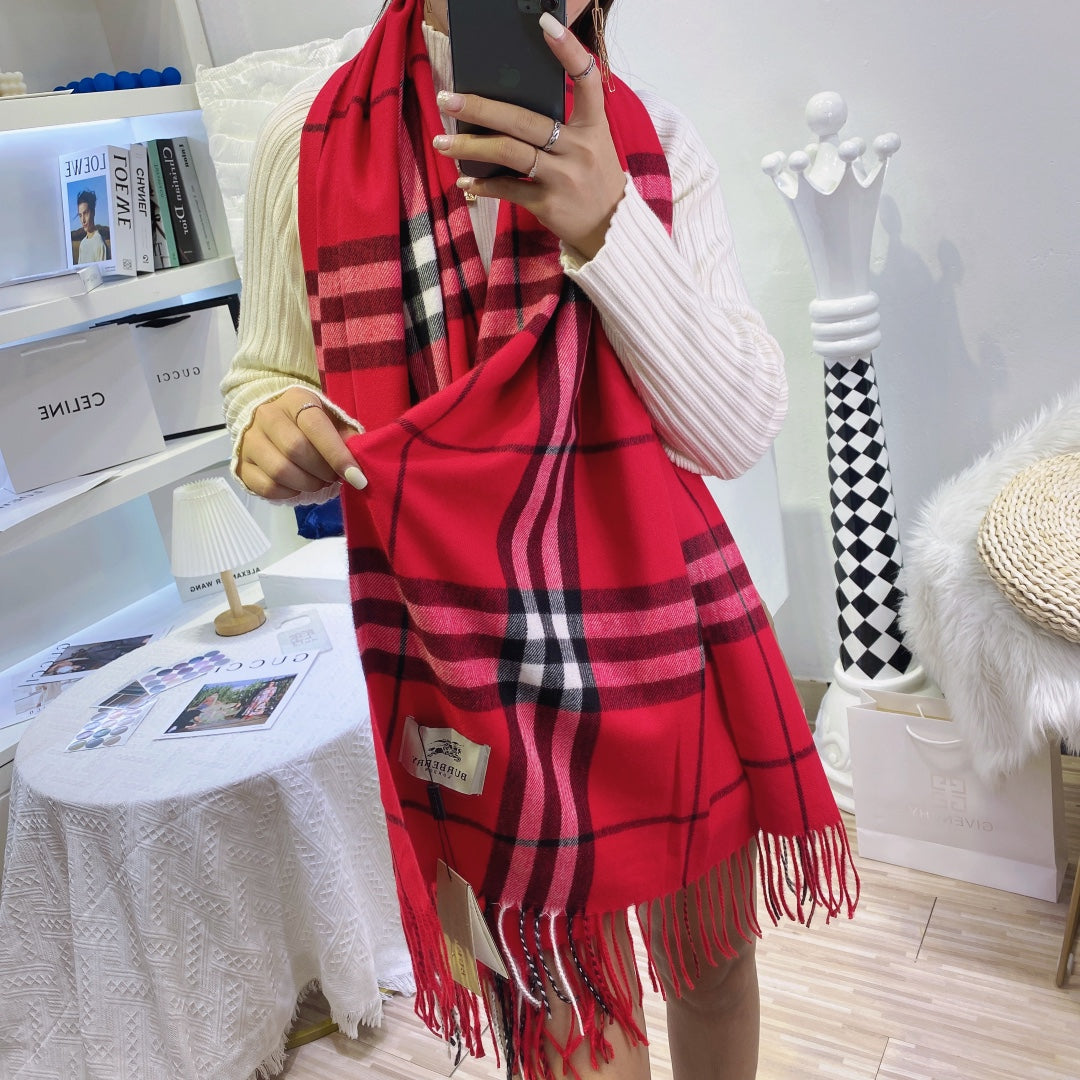 Classic Plaid Tassel Unisex Scarf mysite