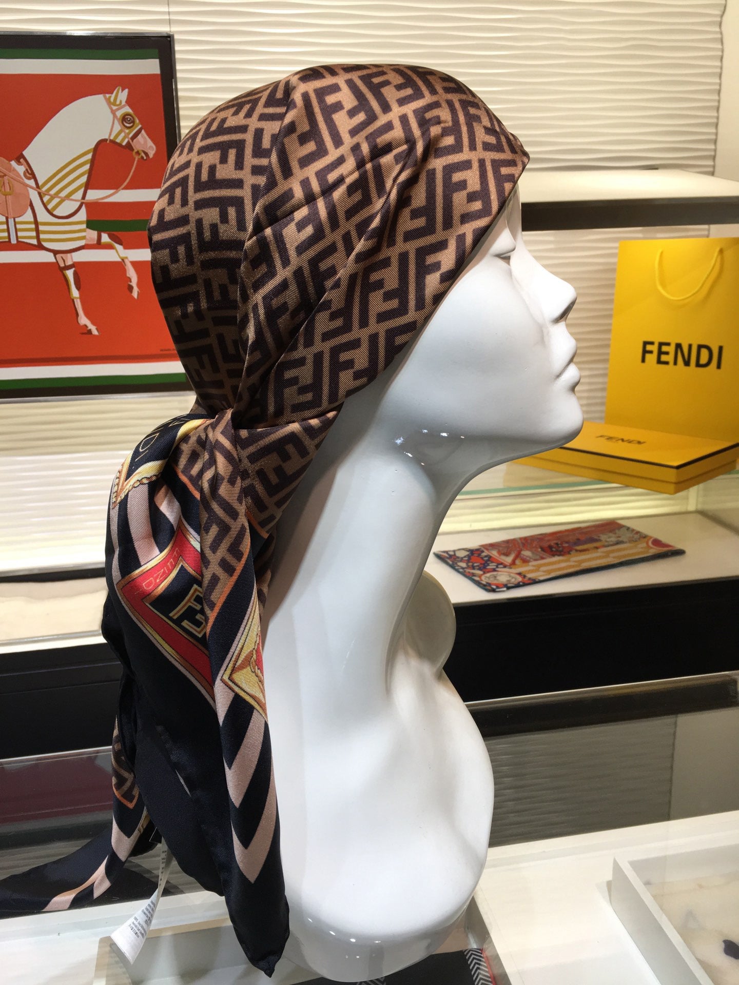 Emblem Print Square Scarf mysite