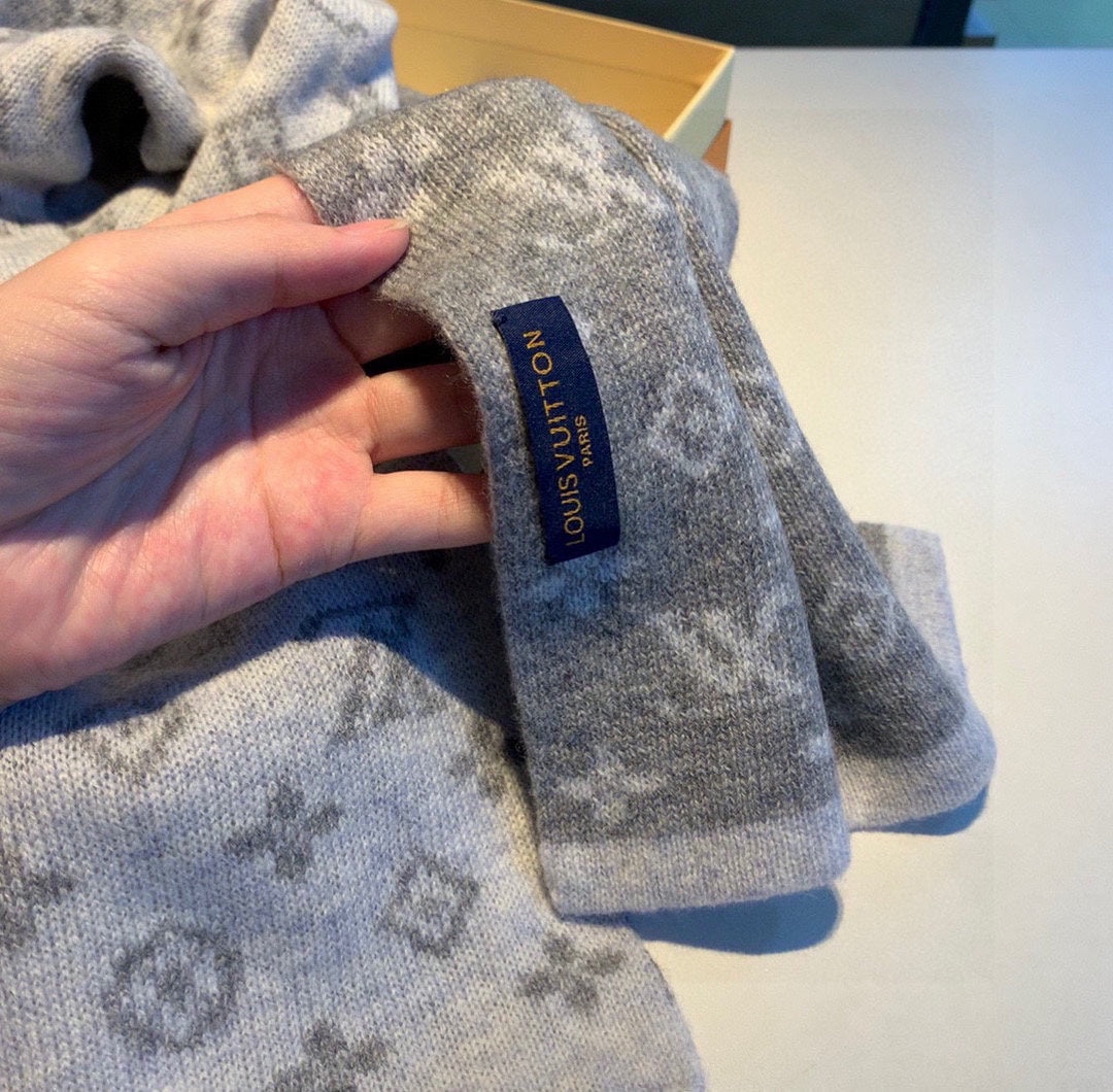 Monogram Elements Jacquard Knitted Scarf mysite