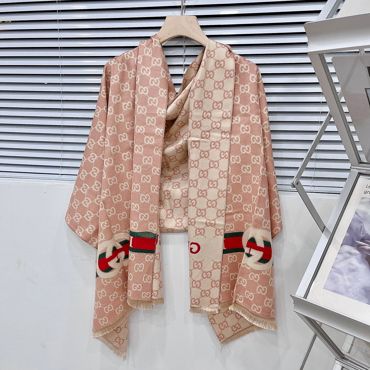 Classic Full Logo Jacquard Warm Scarf Shawl mysite