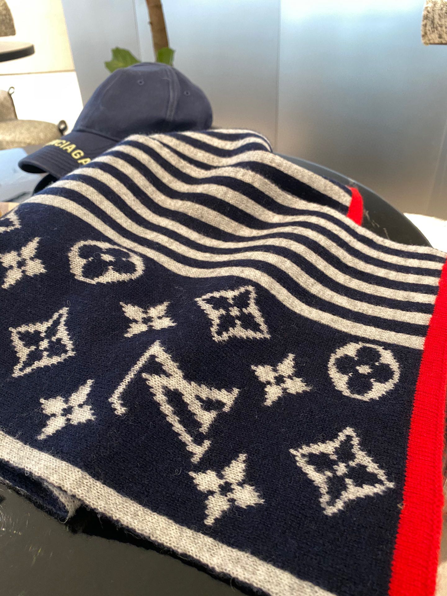 4 Colorblock Monogram Knitted Scarf mysite