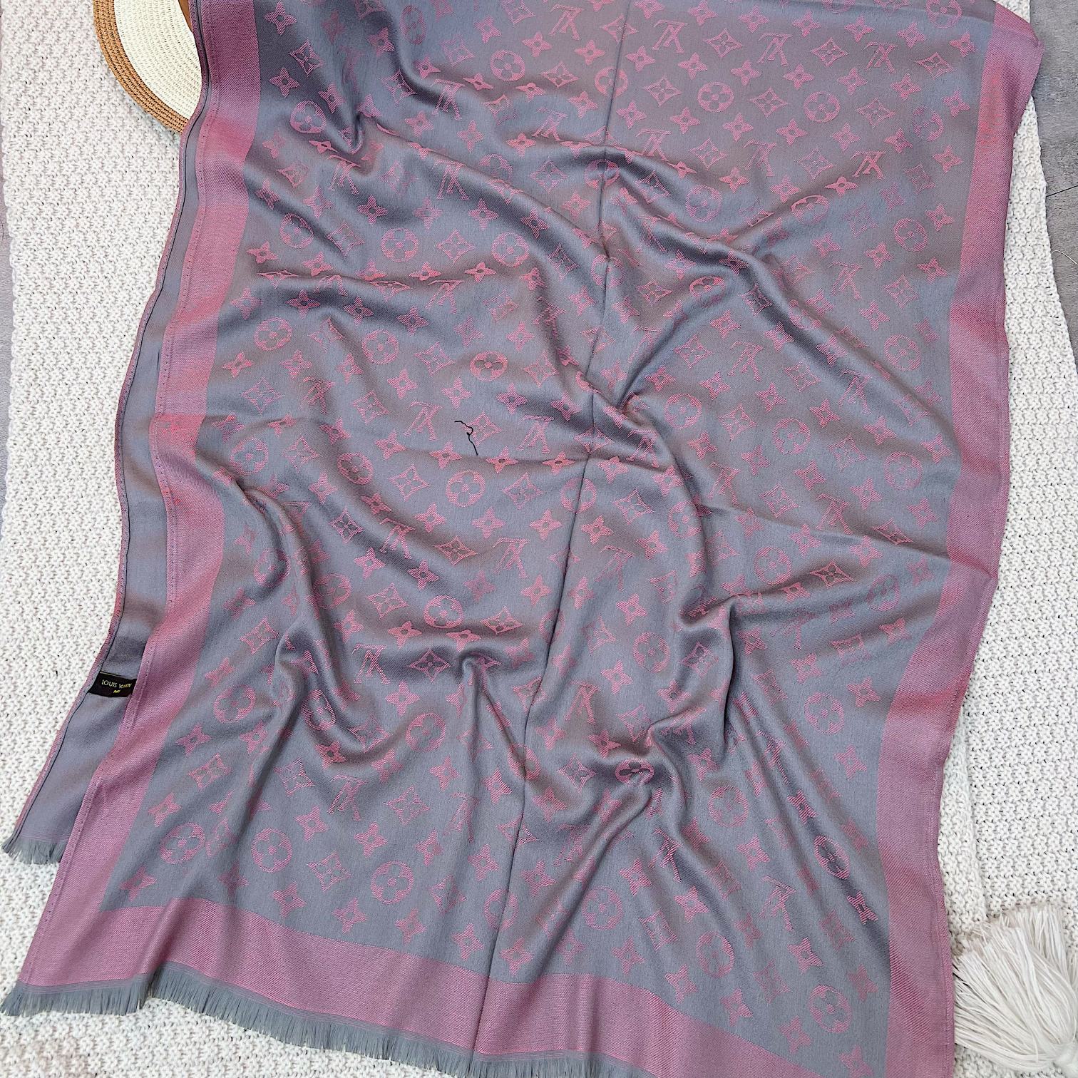 Silk Satin Fringe Monogram Scarf Shawl mysite