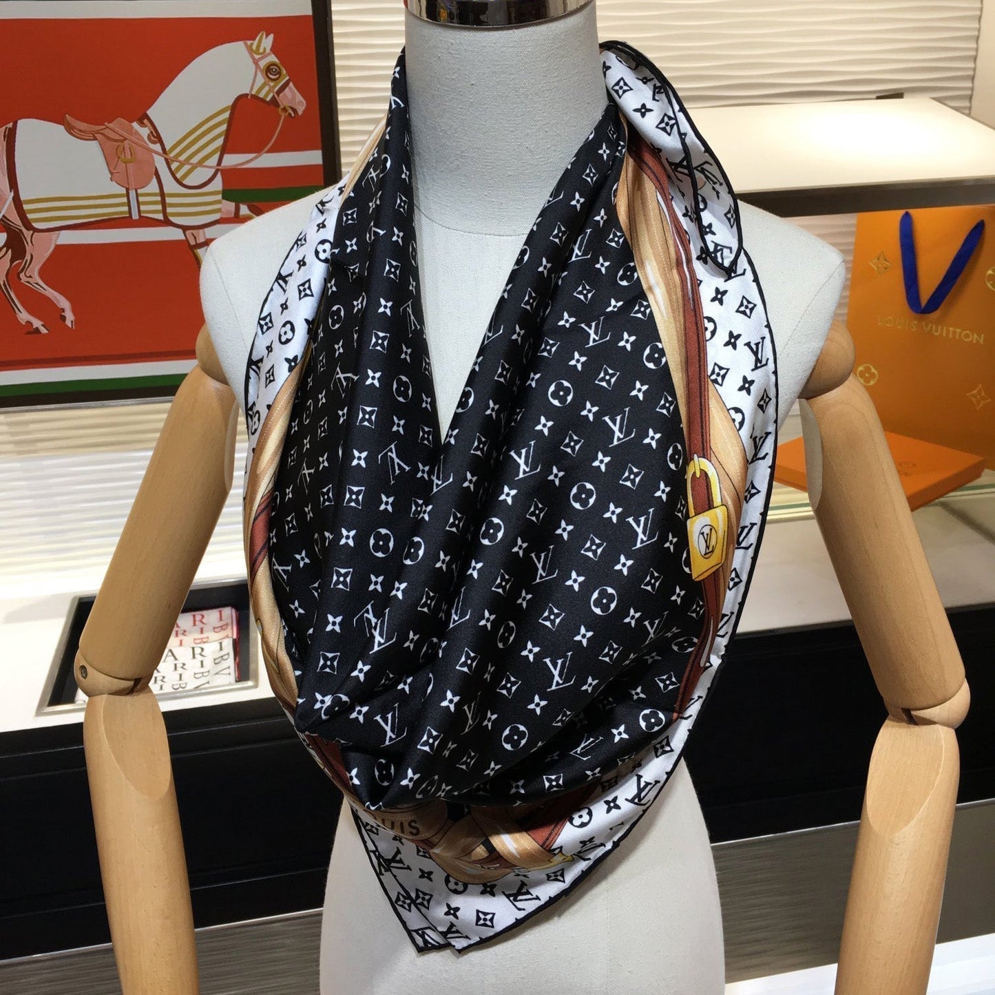 Leather Edge Square Silk Scarf mysite