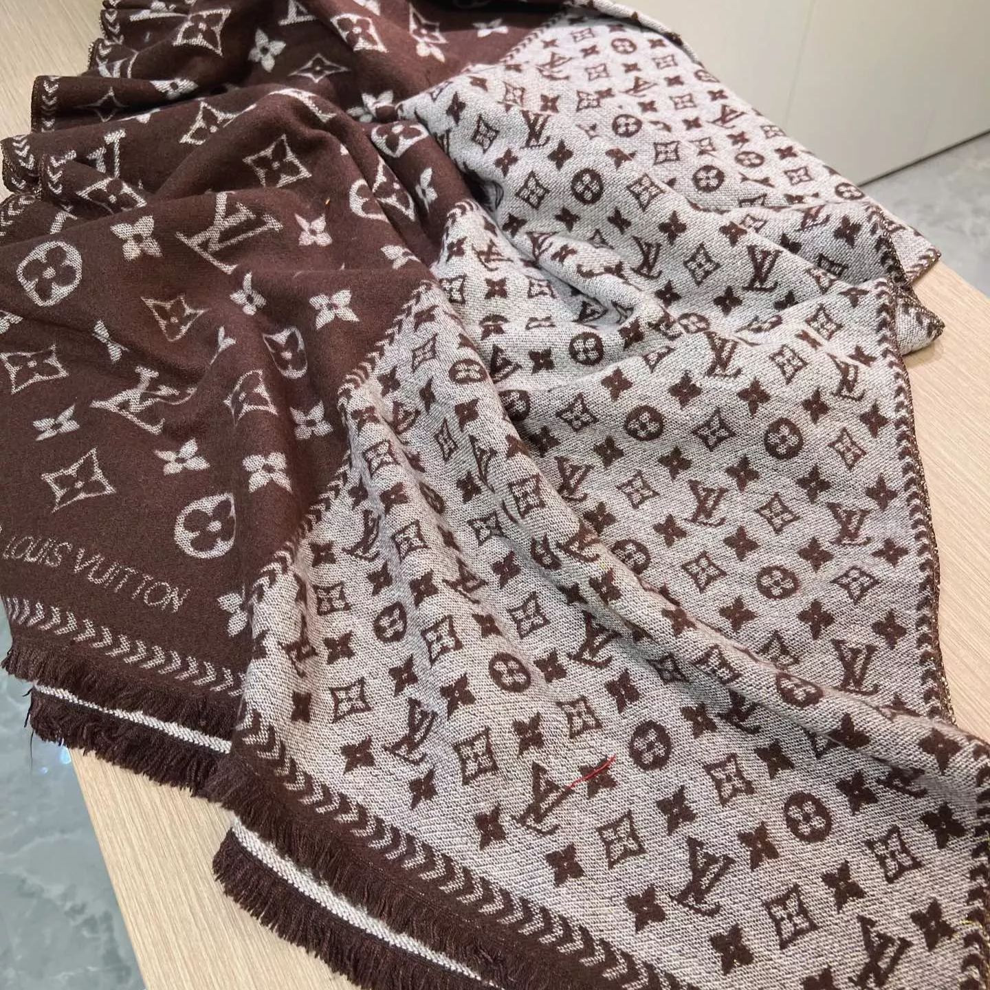 Color Block Letter Border Jacquard Scarf mysite