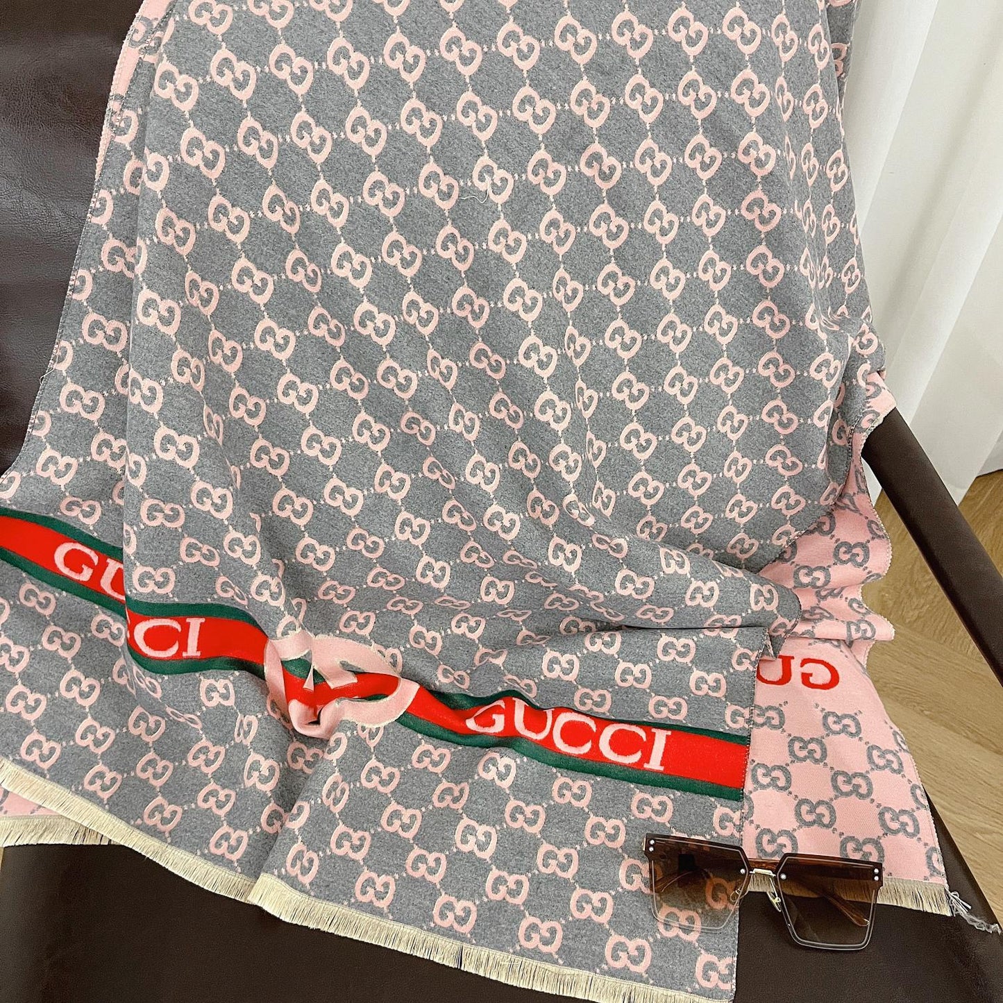 Classic Full Logo Jacquard Warm Scarf Shawl mysite