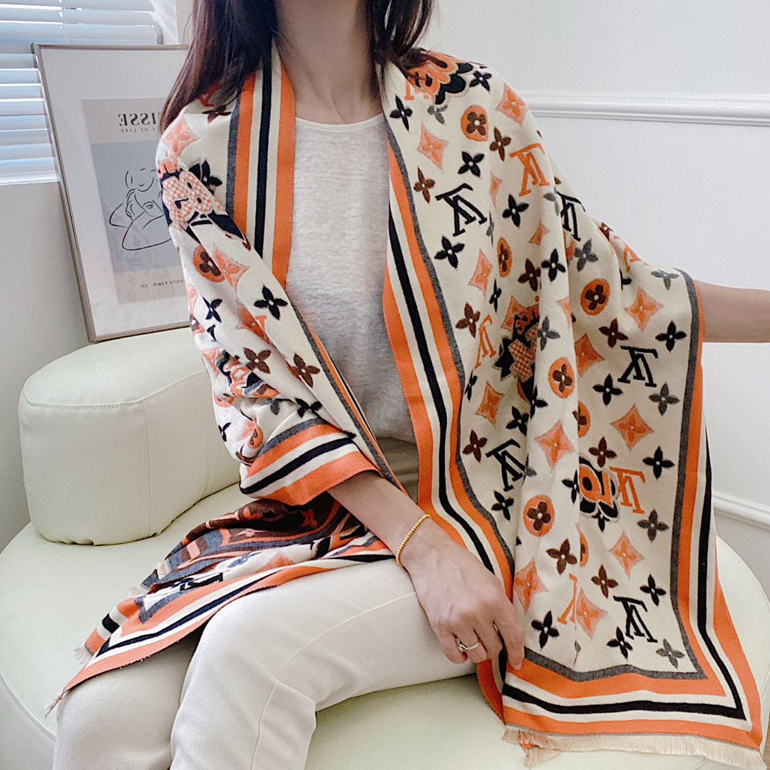 Statement Monogram Jacquard Scarf Shawl mysite