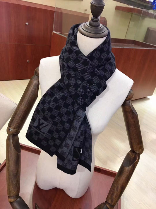 Checkerboard 100% cashmere scarf mysite