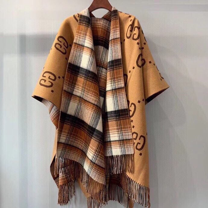 Vintage Double-Sided Jacquard Cape mysite