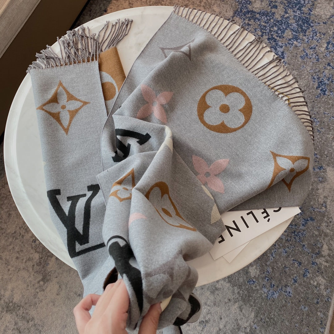 Two-tone 100% cashmere scarf mysite