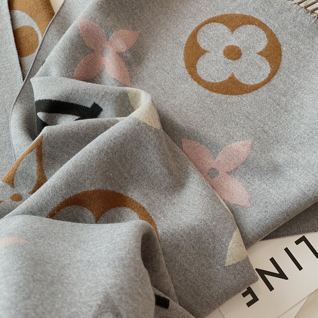 Two-tone 100% cashmere scarf mysite