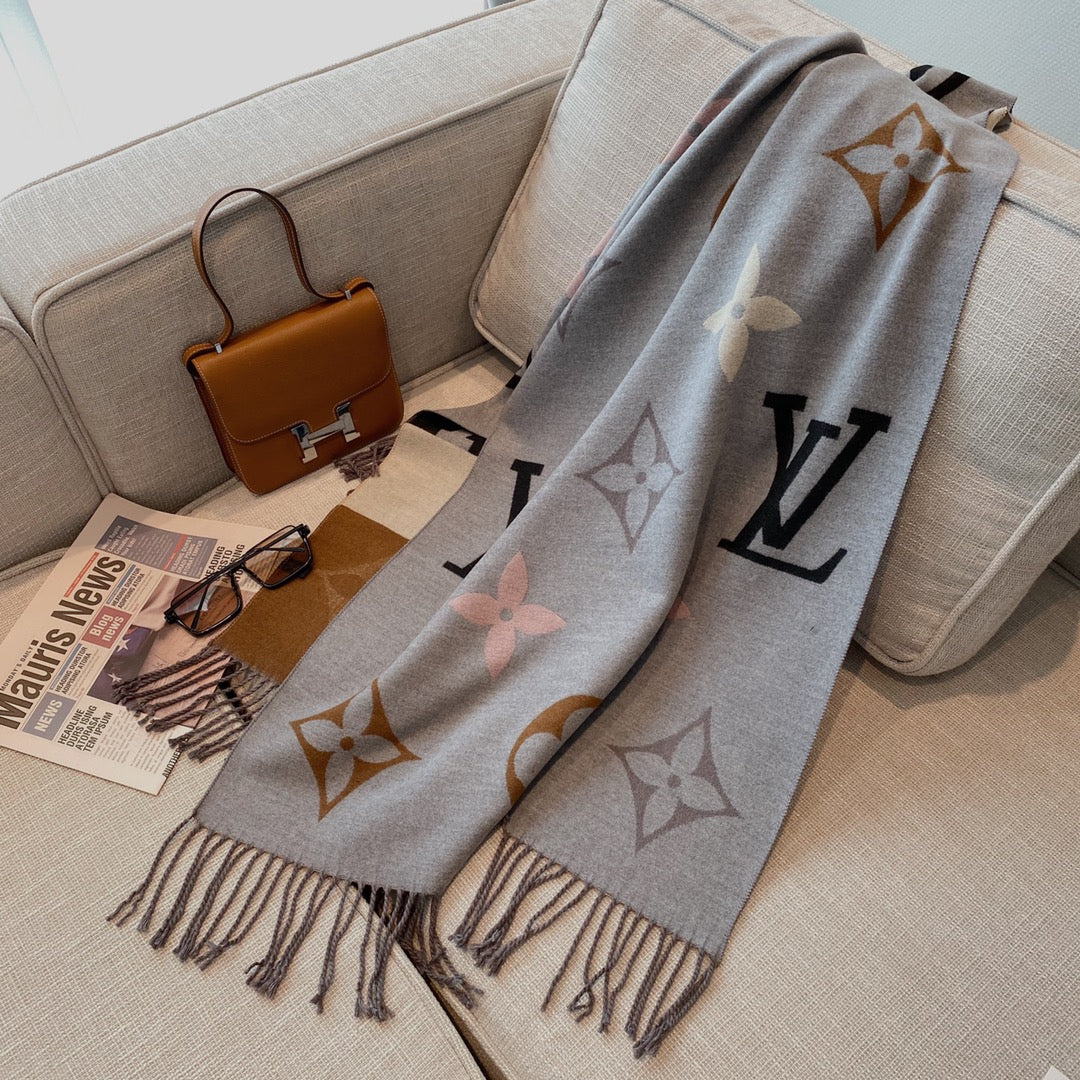 Two-tone 100% cashmere scarf mysite