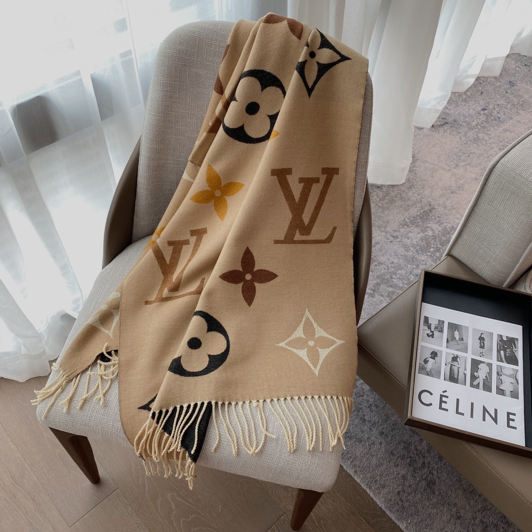 Two-tone 100% cashmere scarf mysite