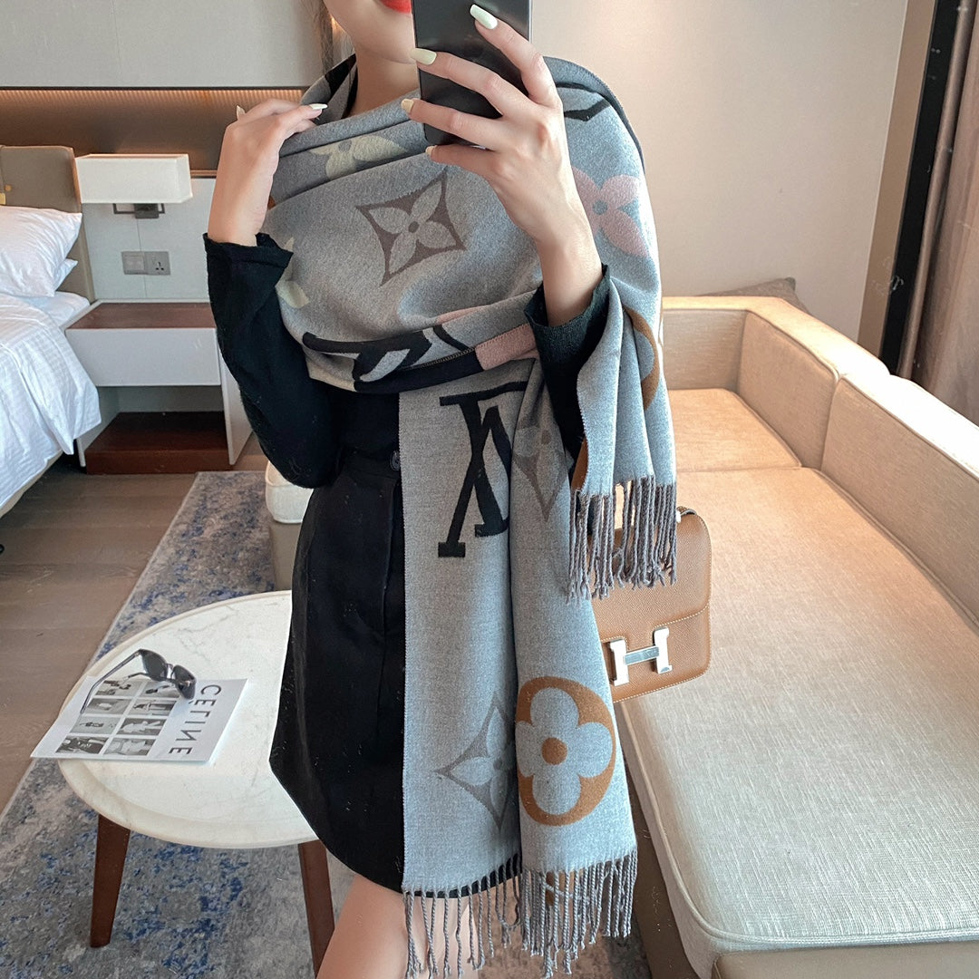 Two-tone 100% cashmere scarf mysite