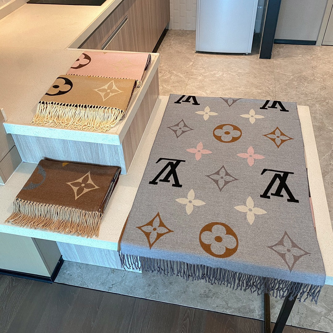 Two-tone 100% cashmere scarf mysite