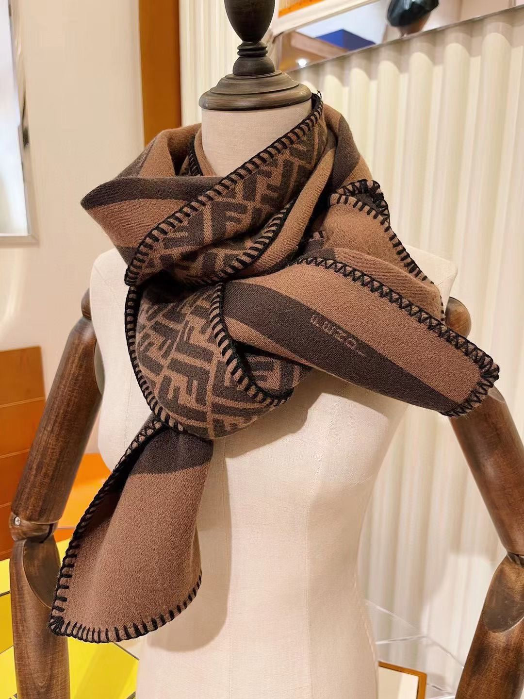 Vintage cashmere patchwork scarf mysite