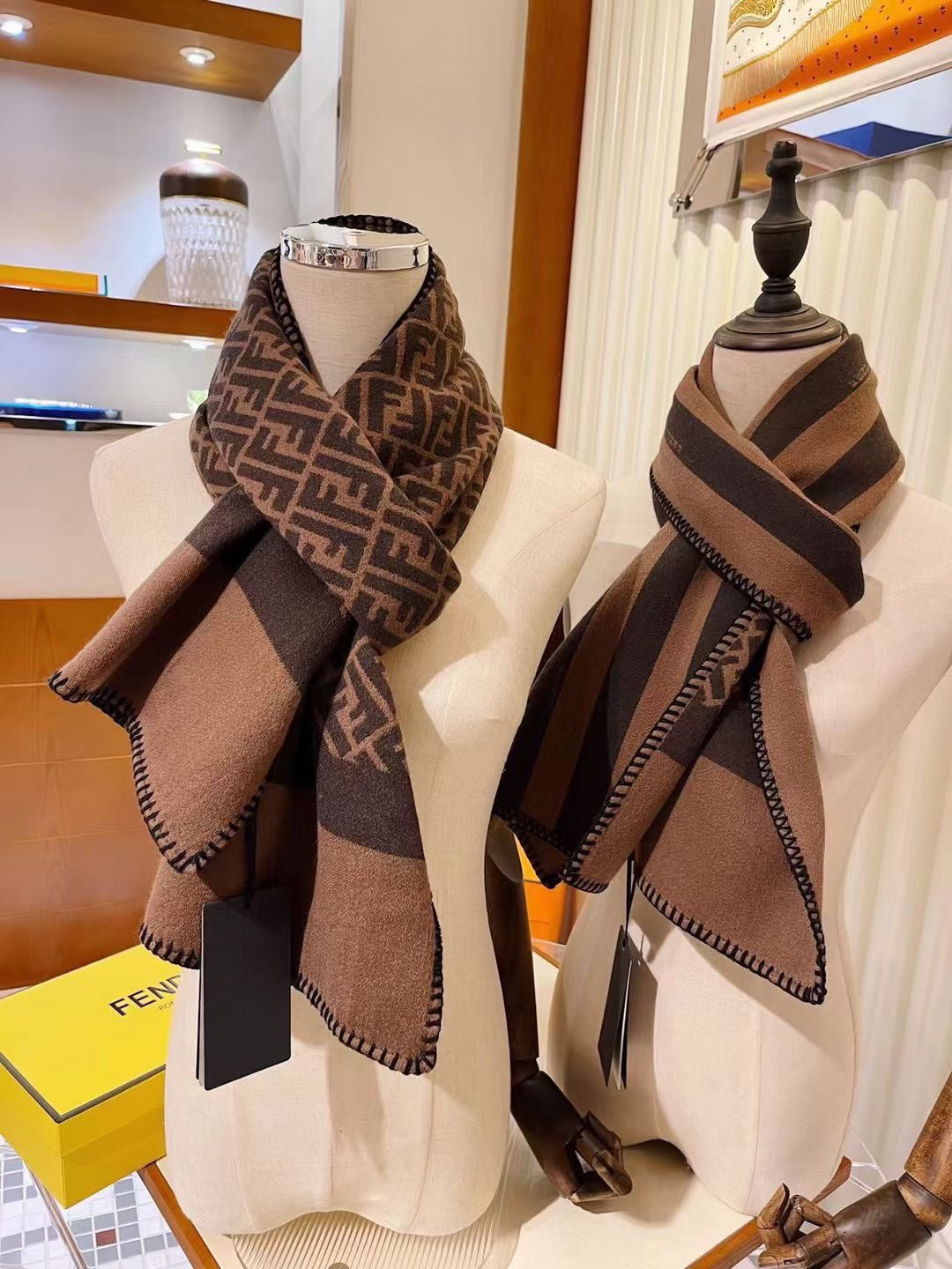 Vintage cashmere patchwork scarf mysite