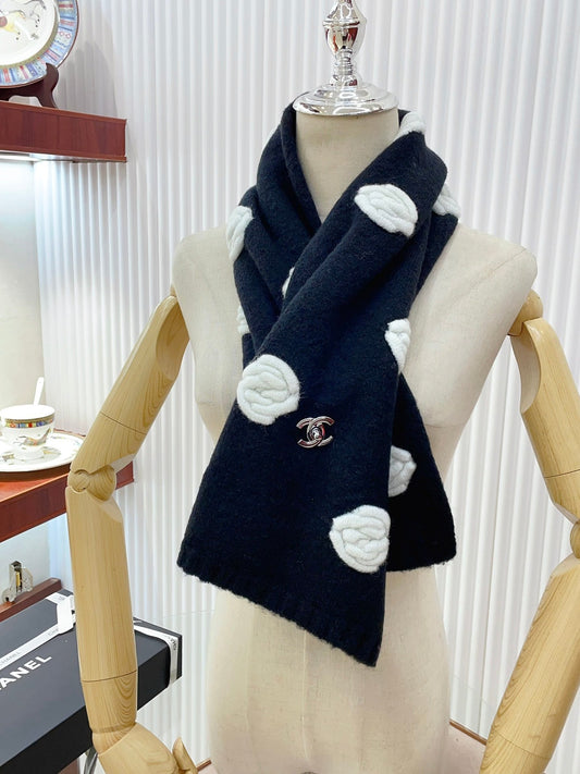 3D camellia scarf with metal buckle mysite