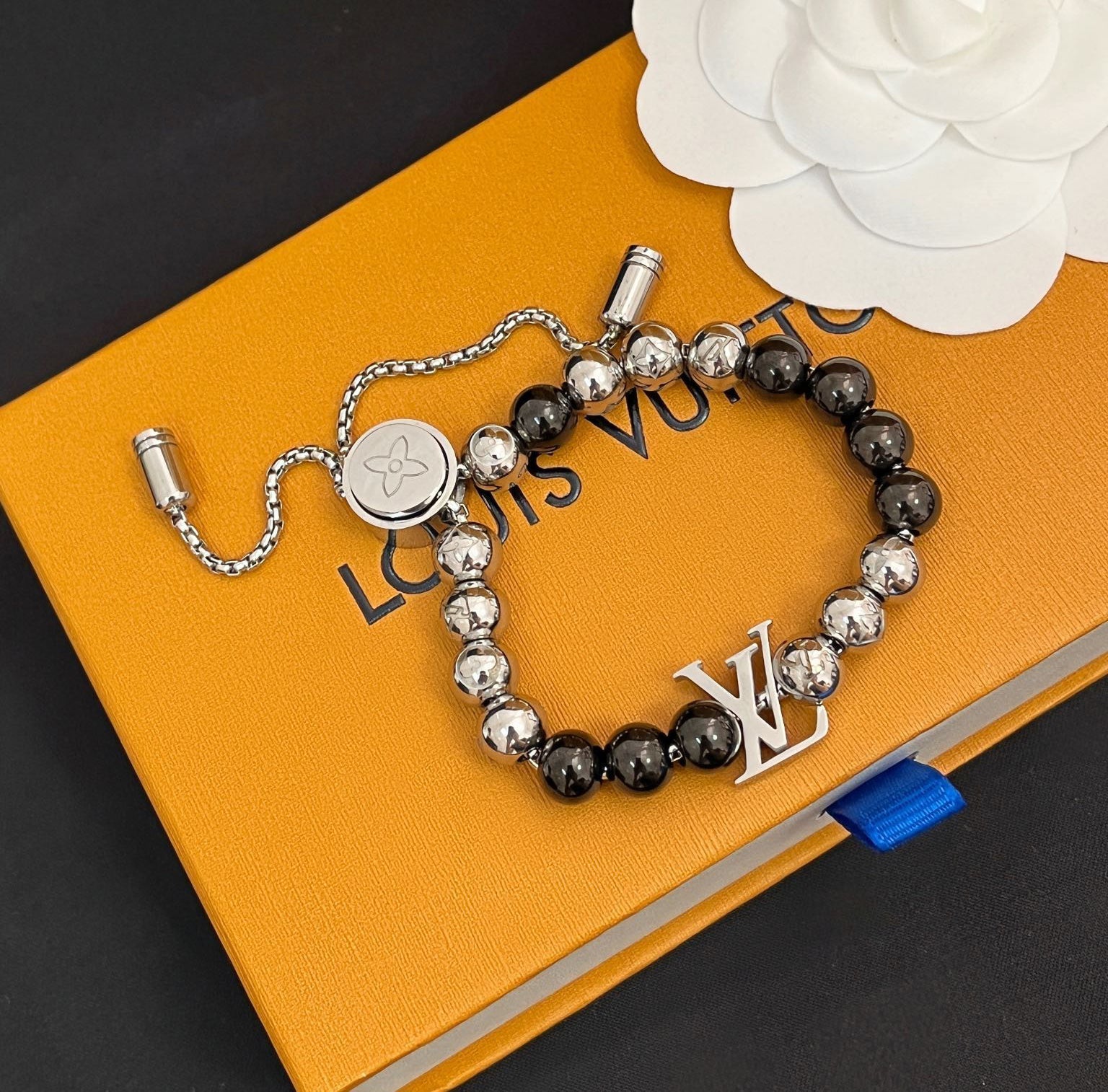 Steel bead drawstring bracelet mysite