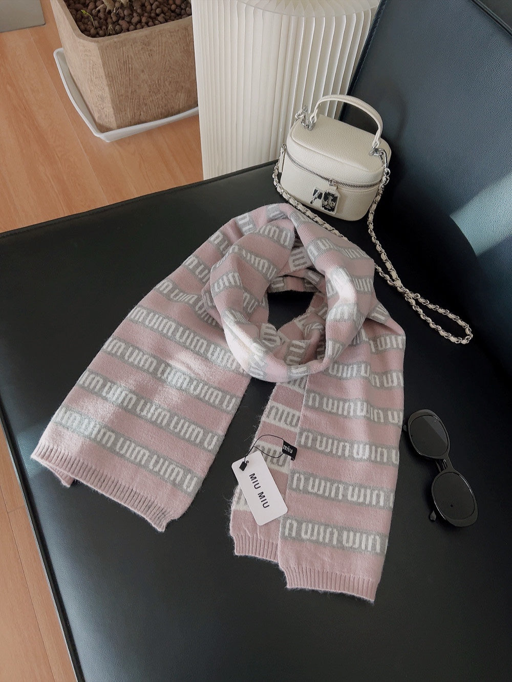 Striped 100% cashmere scarf mysite
