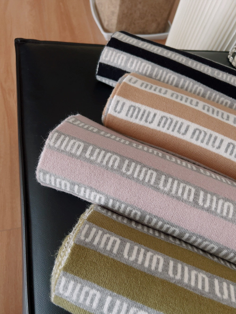Striped 100% cashmere scarf mysite