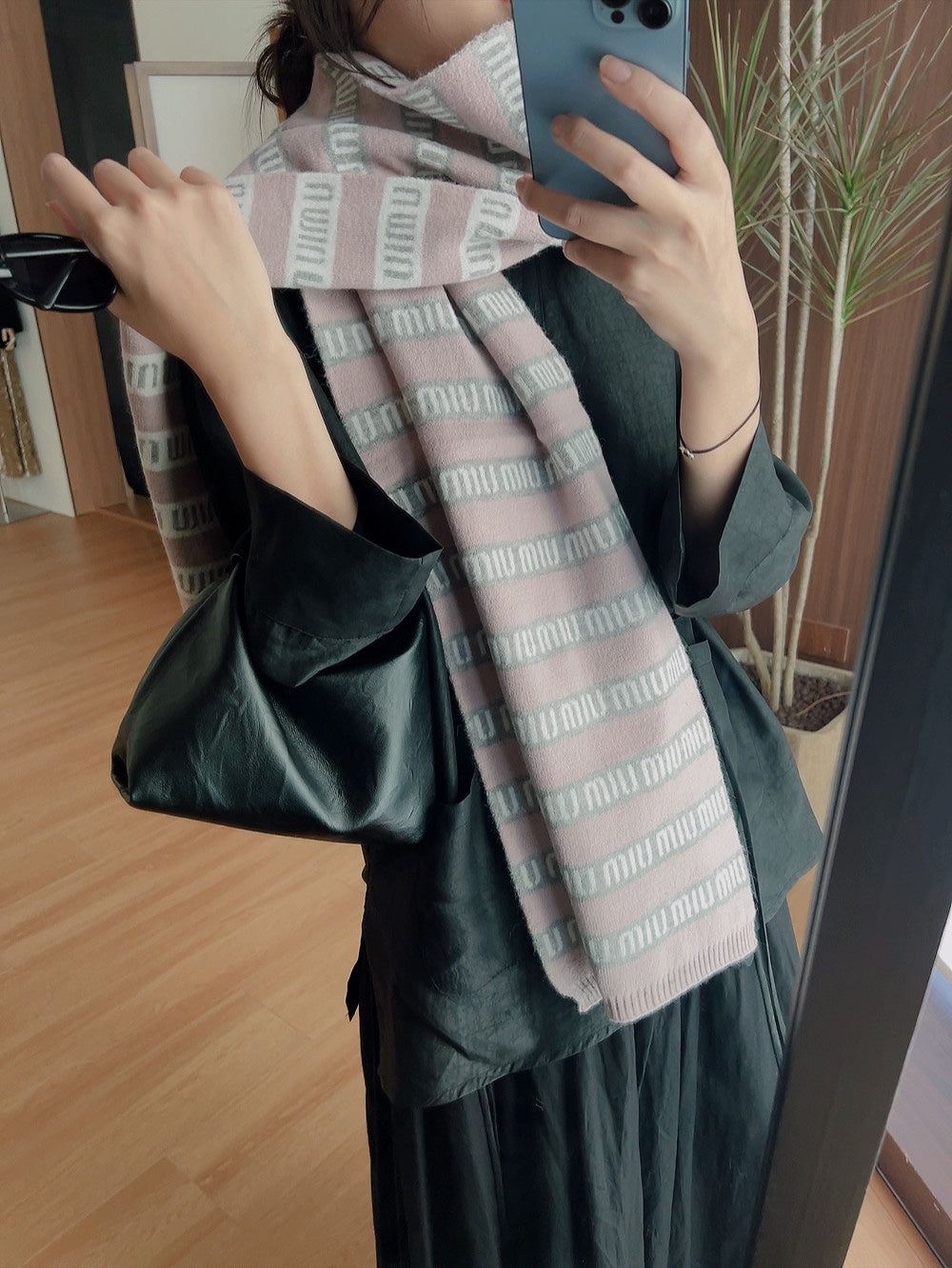 Striped 100% cashmere scarf mysite