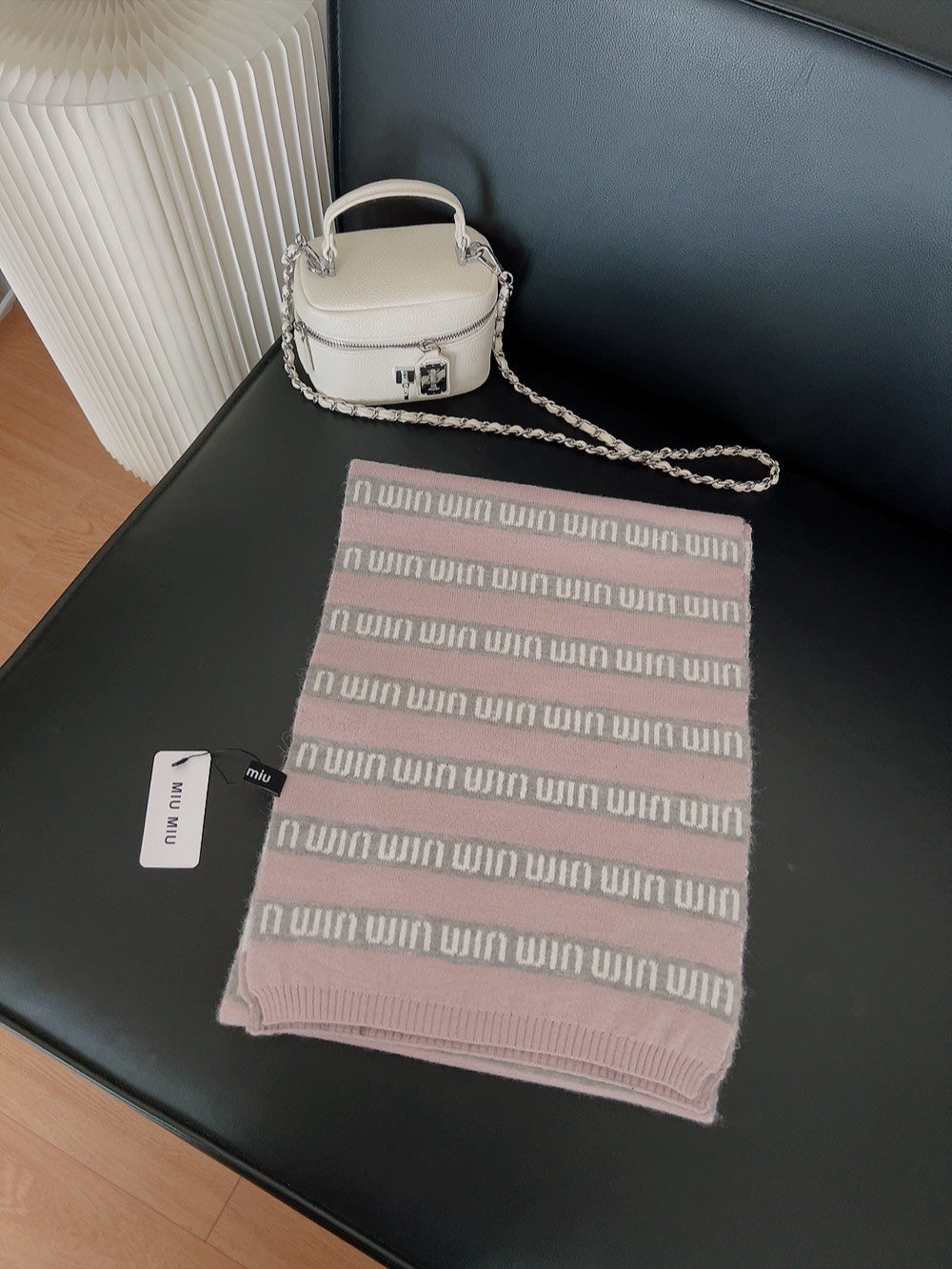 Striped 100% cashmere scarf mysite