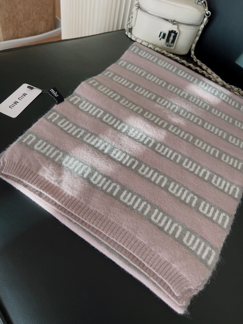 Striped 100% cashmere scarf mysite