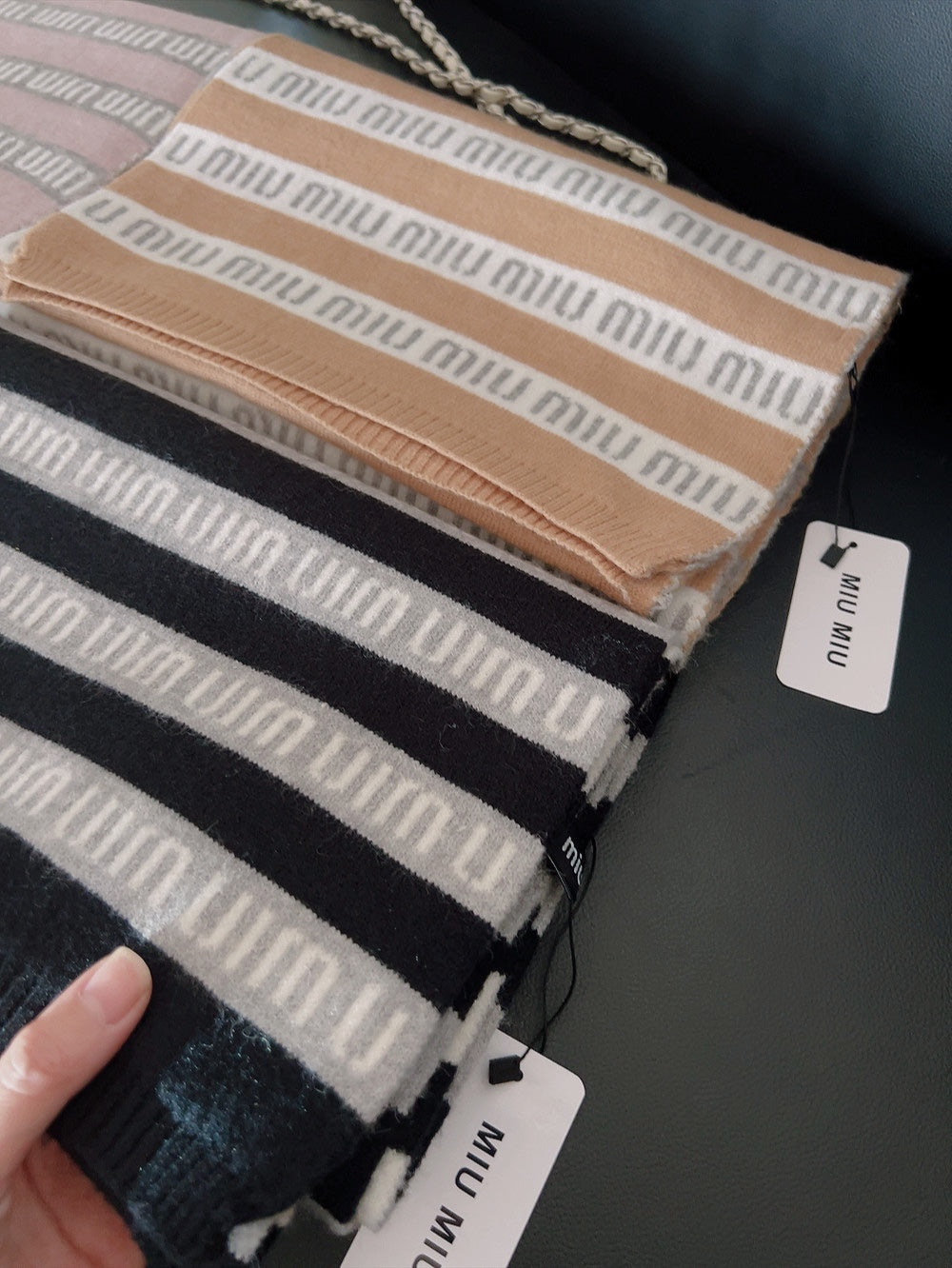Striped 100% cashmere scarf mysite