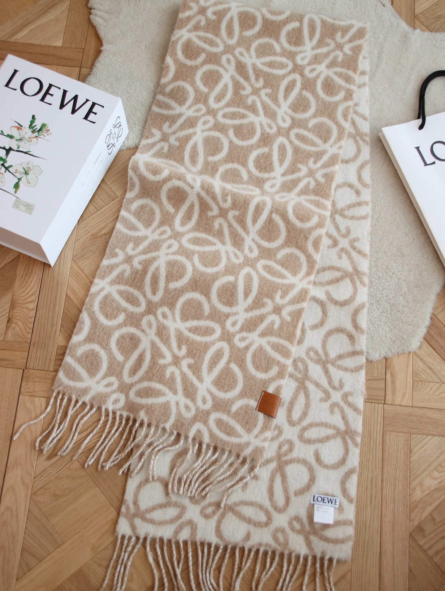 Printed wool and mohair scarf mysite
