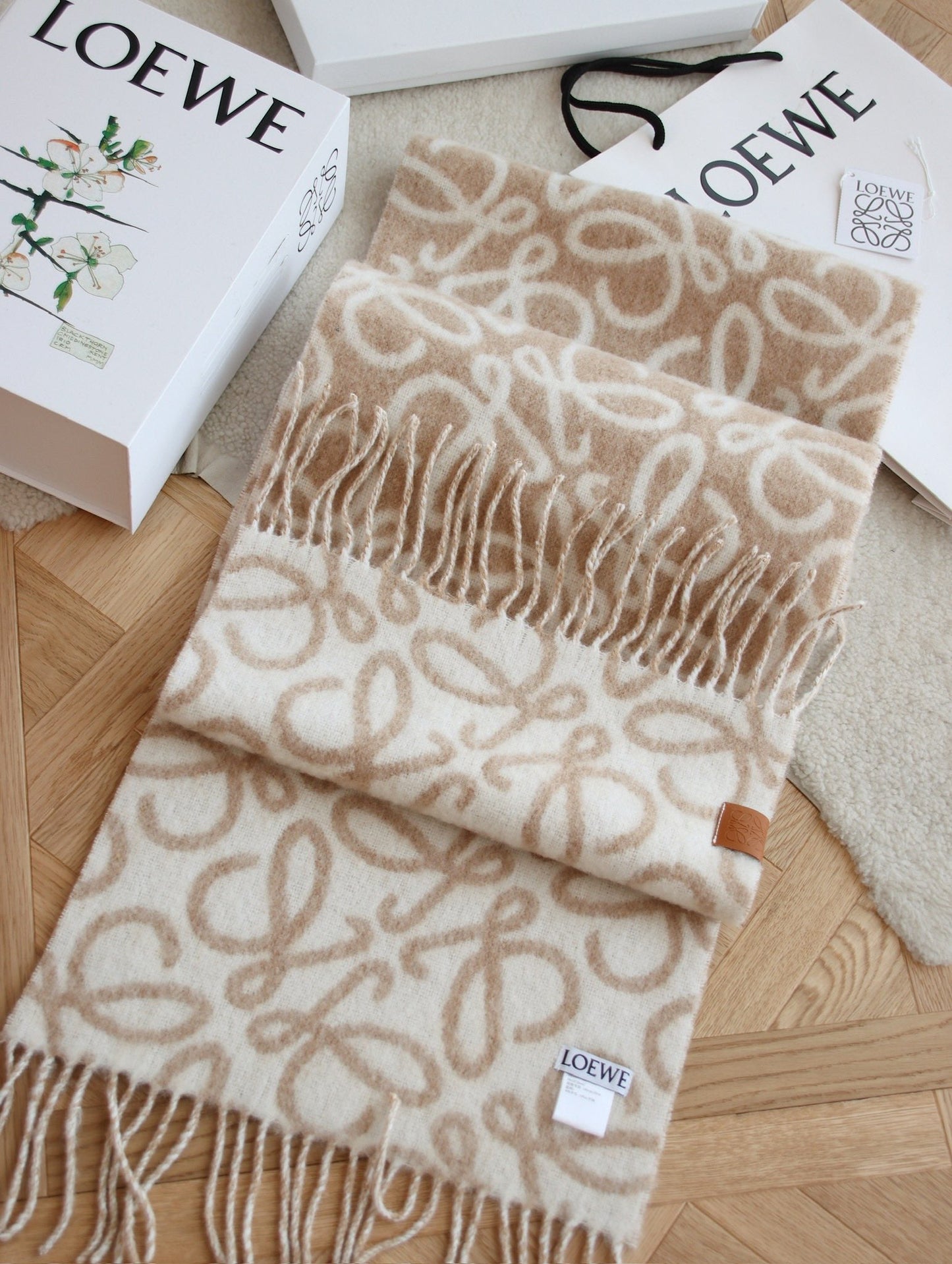Printed wool and mohair scarf mysite