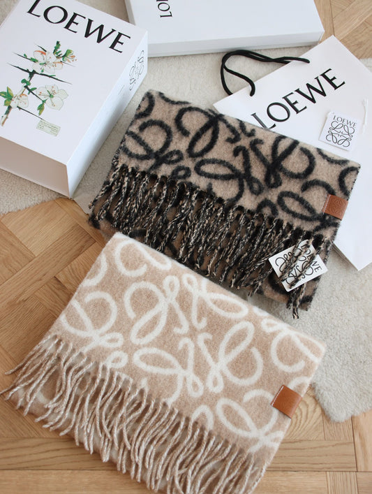 Printed wool and mohair scarf mysite