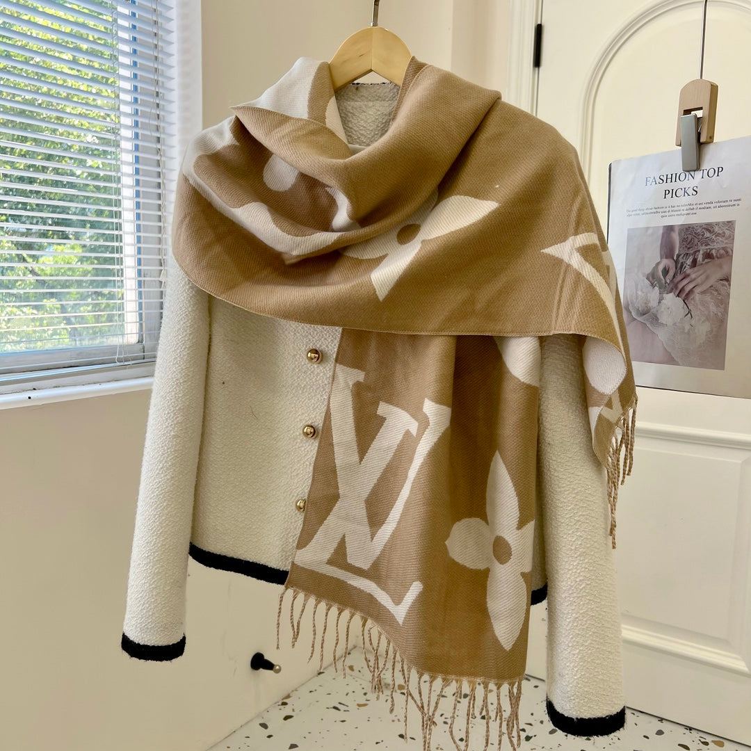 Fashionable tassel 100% cashmere scarf mysite