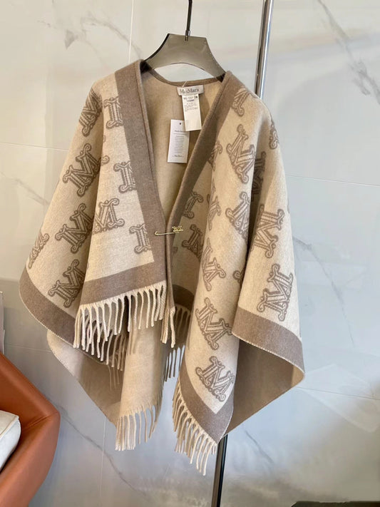 Fashion Wool Jacquard Cape mysite