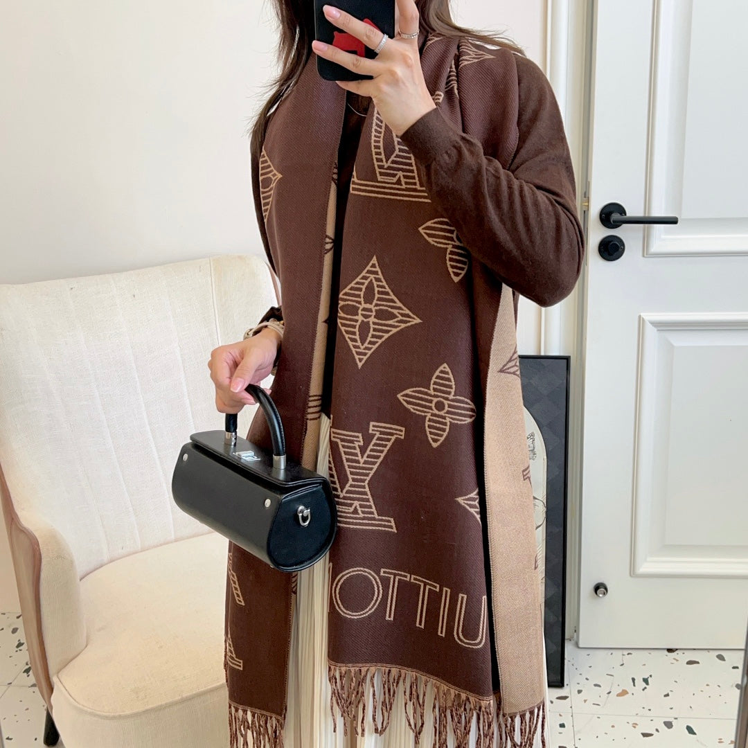 Fringed 100% cashmere shawl scarf mysite