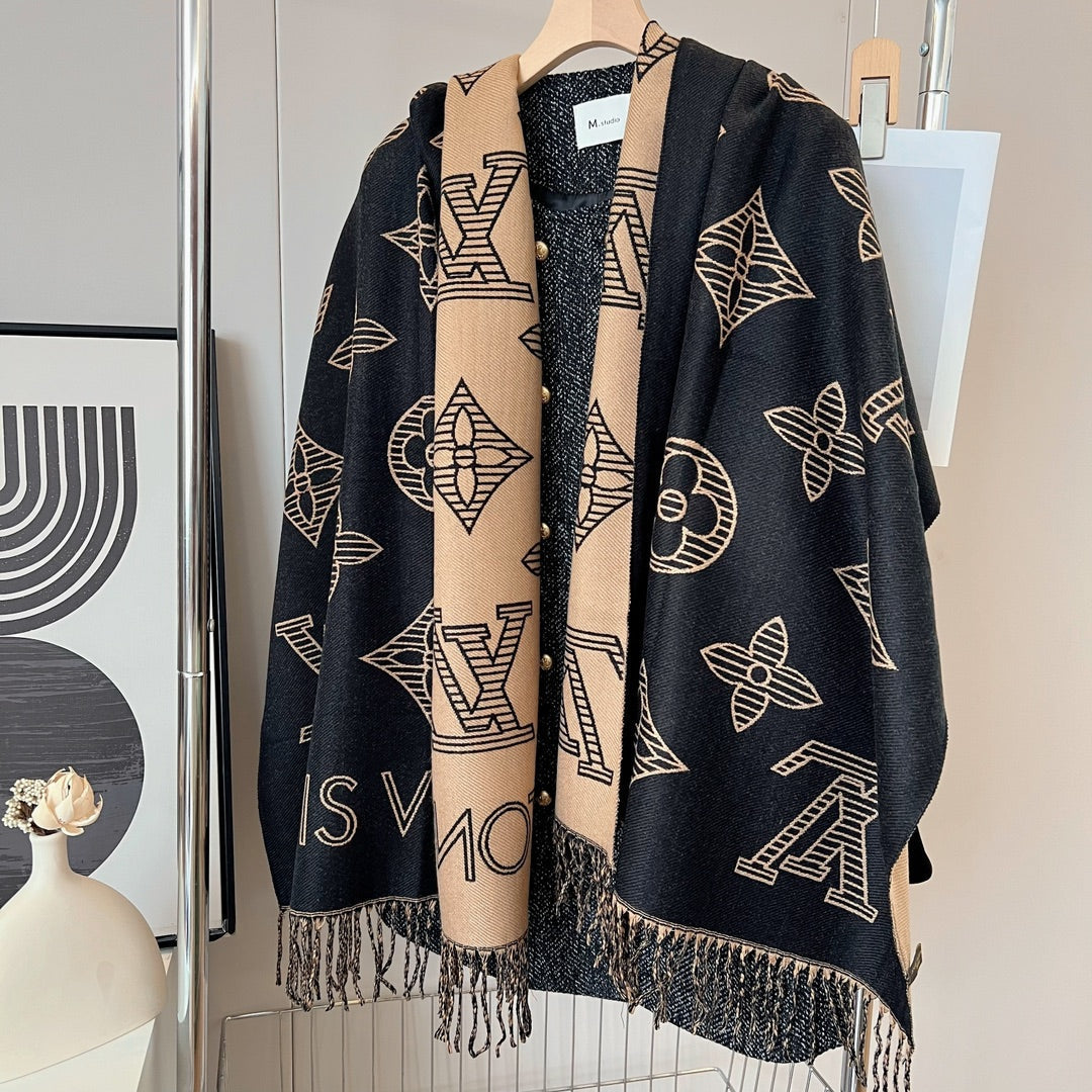 Fringed 100% cashmere shawl scarf mysite
