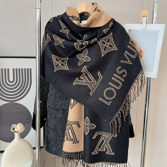 Fringed 100% cashmere shawl scarf mysite