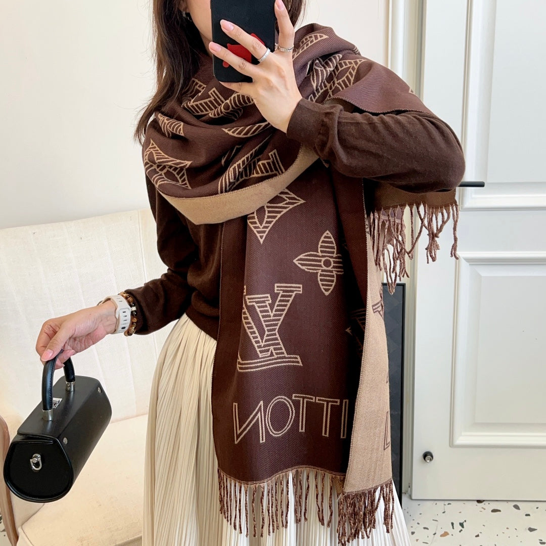 Fringed 100% cashmere shawl scarf mysite